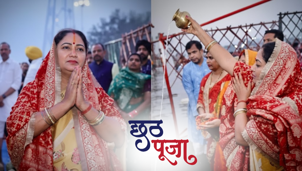 Delhi CM Rekha Gupta opened Chhath Puja ban on Yamuna River reconstructing and resetting ghats on Yamuna River