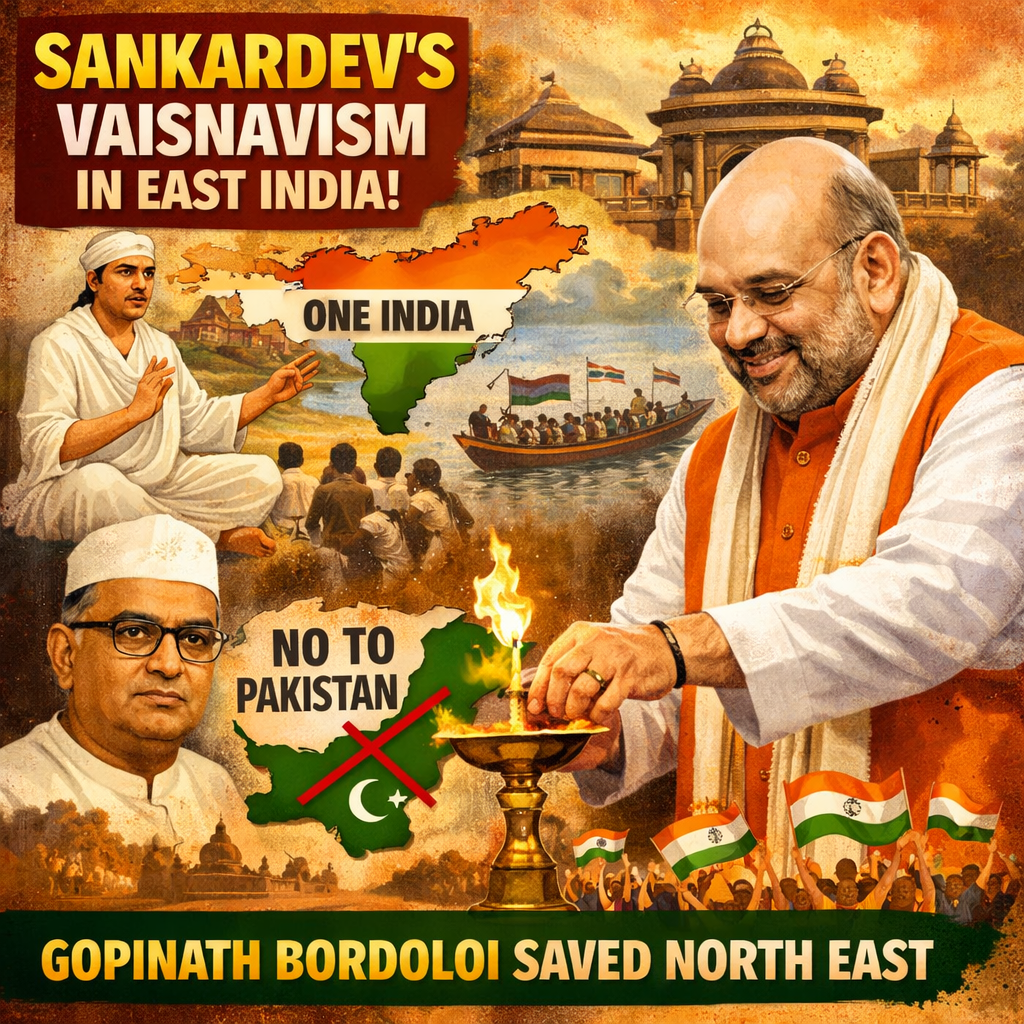 Amit Shah inaugurates Batadroa  spiritual project expressing Sankardev’s great new Hindu Vaisnavism flow how spread to then east India  making north east  one India and also  recalls how Gopinath Bordoloy insistes  entire north east not to be include with Pakistan  saving from then political conspiracy                                                                                                                                                      