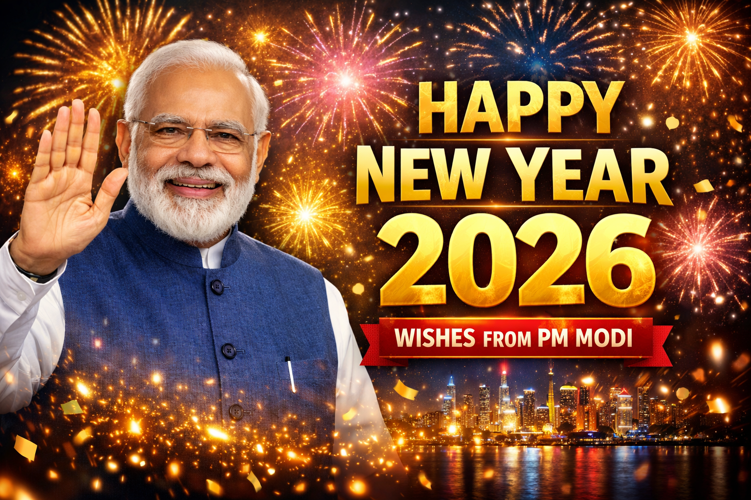 Prime Minister  Narendra Modi  shares happy new year 2026 greetings 