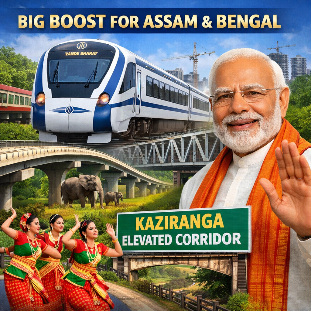 PM Modi’s Mega Development Push in Assam–Bengal