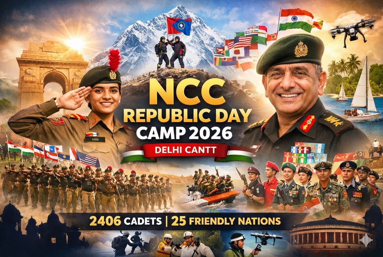 NCC Republic Day Camp 2026 Commences with Grandeur at Delhi Cantt