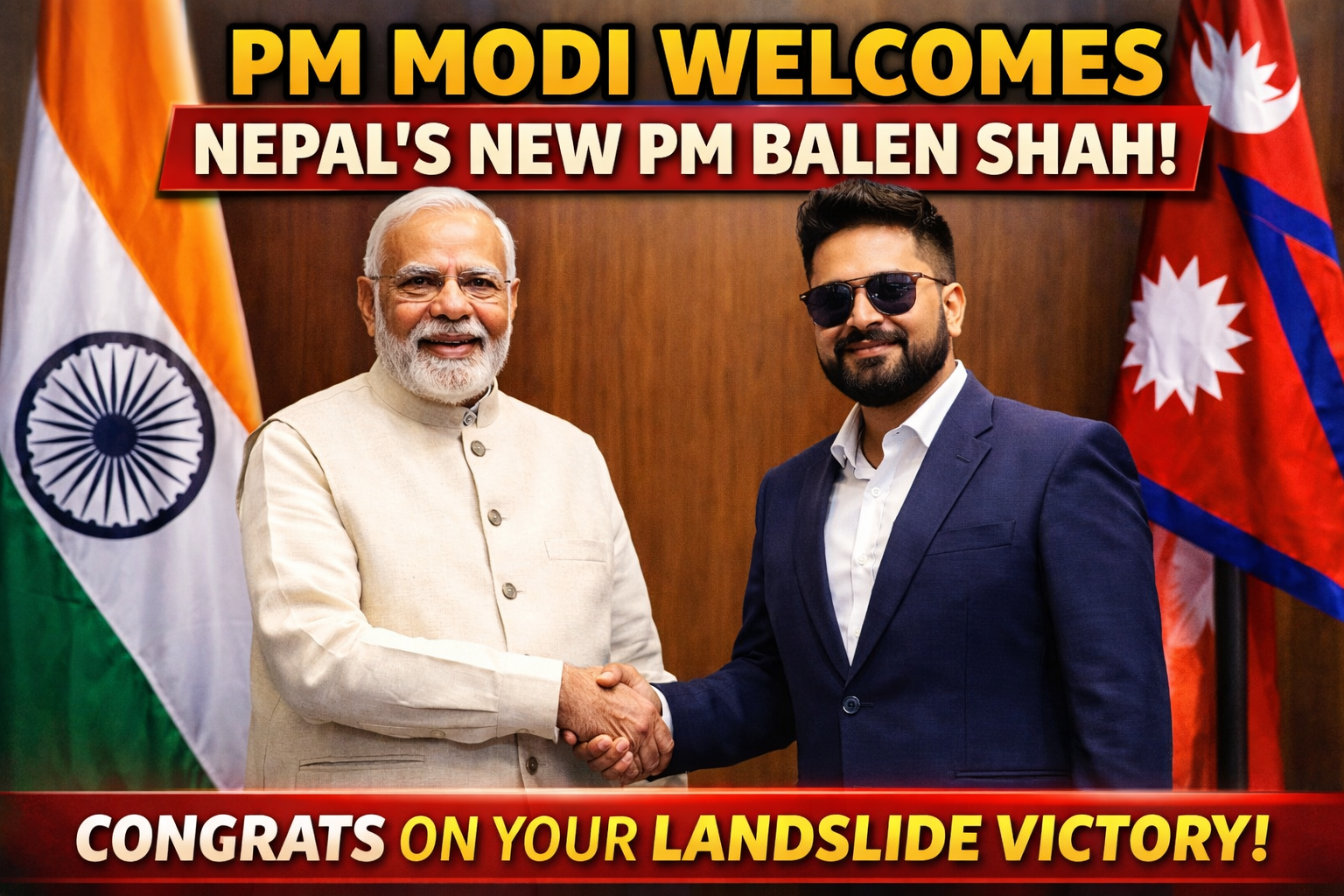 Narendra Modi Welcomes Gen-Z Leader Balen Shah After Landslide Political Victory in Nepal