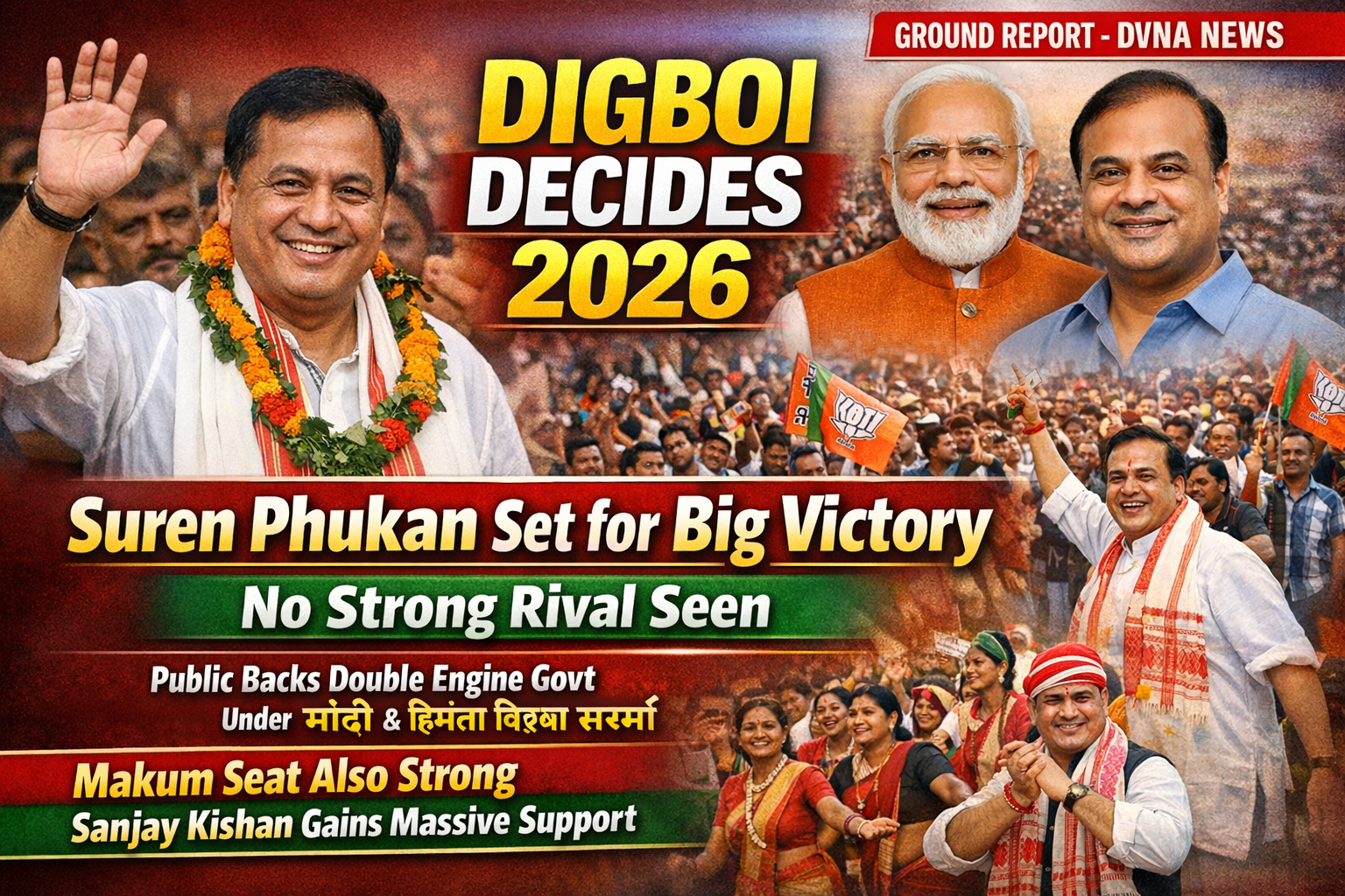 Digboi Election 2026: Suren Phukan Set for Big Victory, No Strong Rival Seen