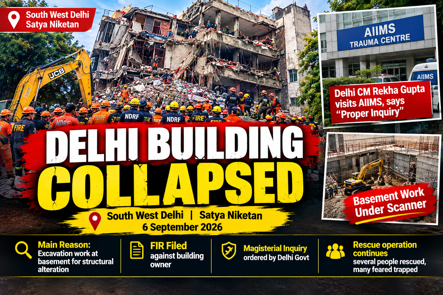 Satya Niketan Building Collapse