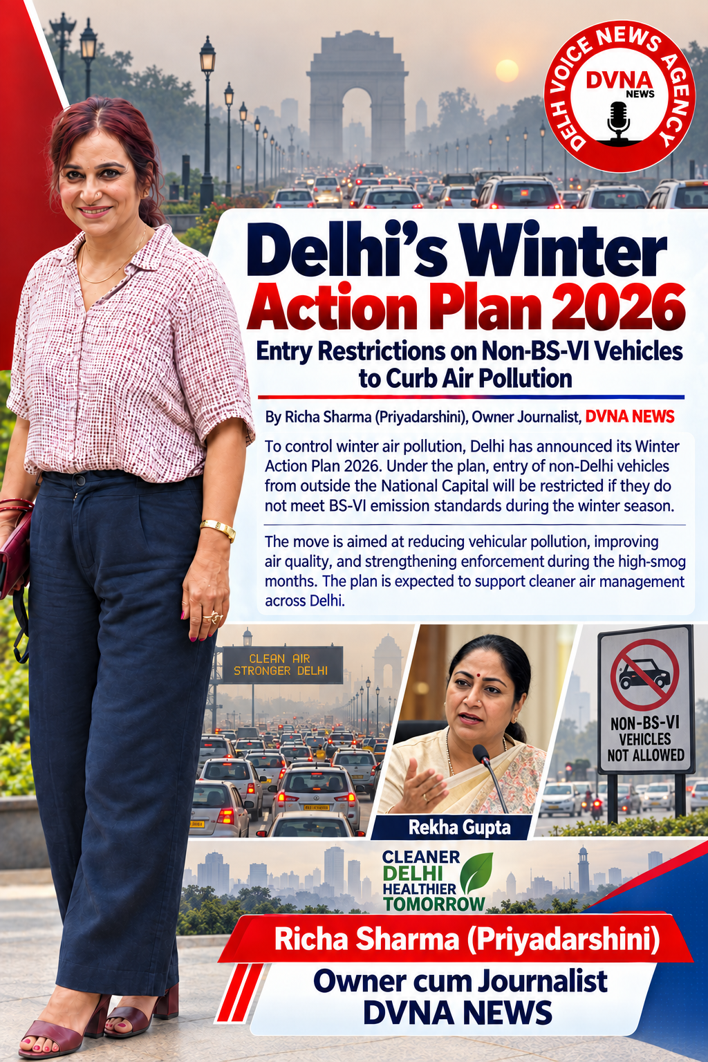 Delhi’s Winter Action Plan 2026: Entry Restrictions on Non-BS-VI Vehicles to Curb Air Pollution